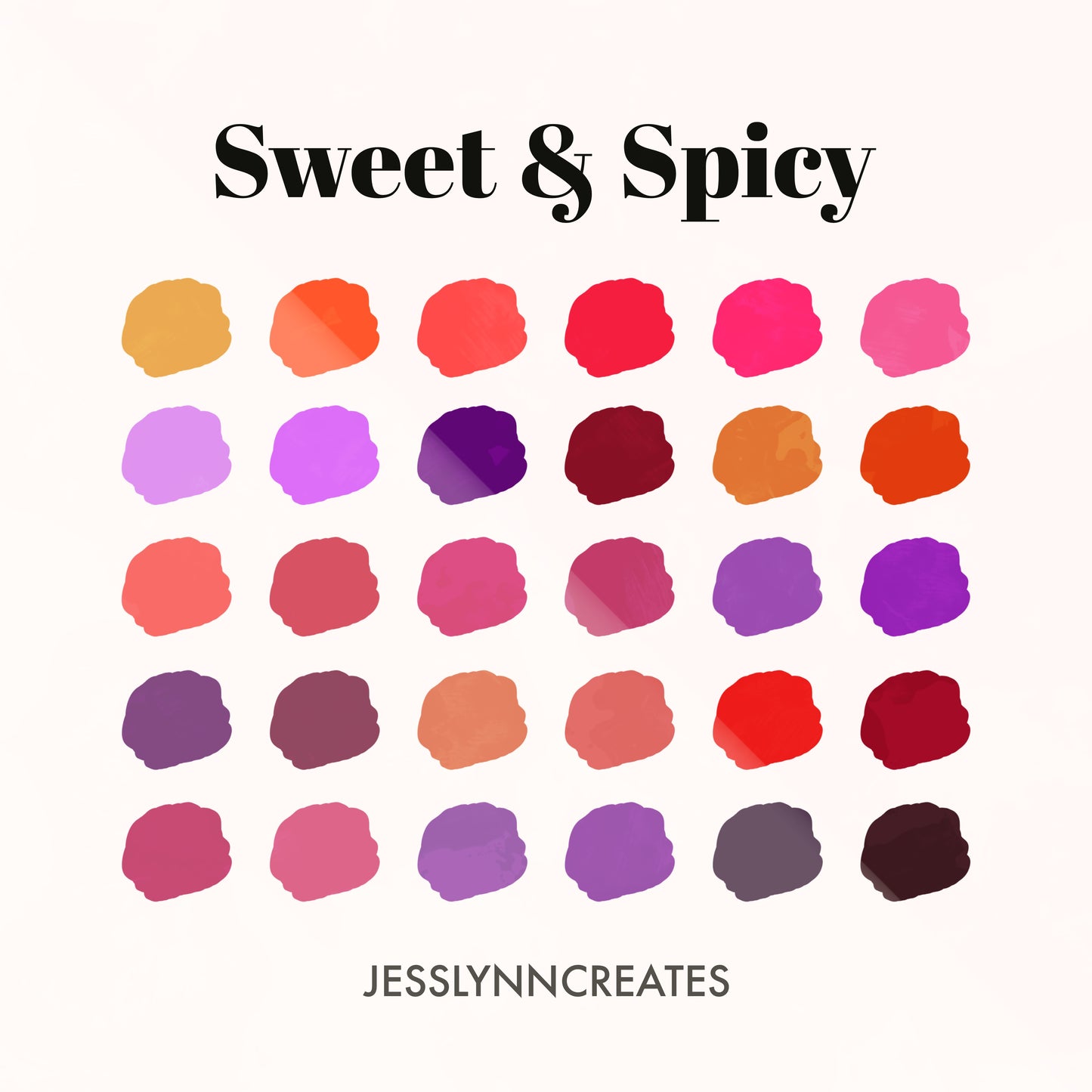Sweet and Spicy Procreate Palette