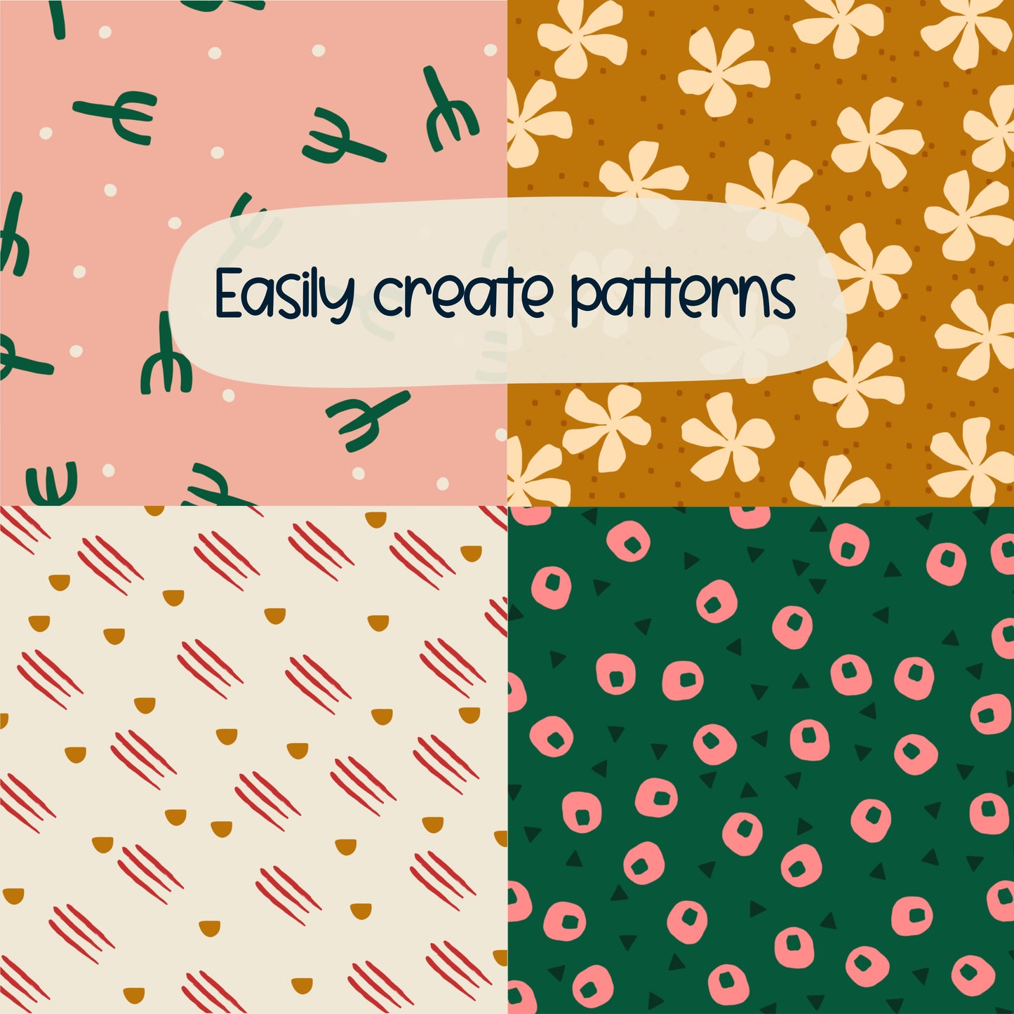 Modern Abstract Shapes Procreate Brush Set