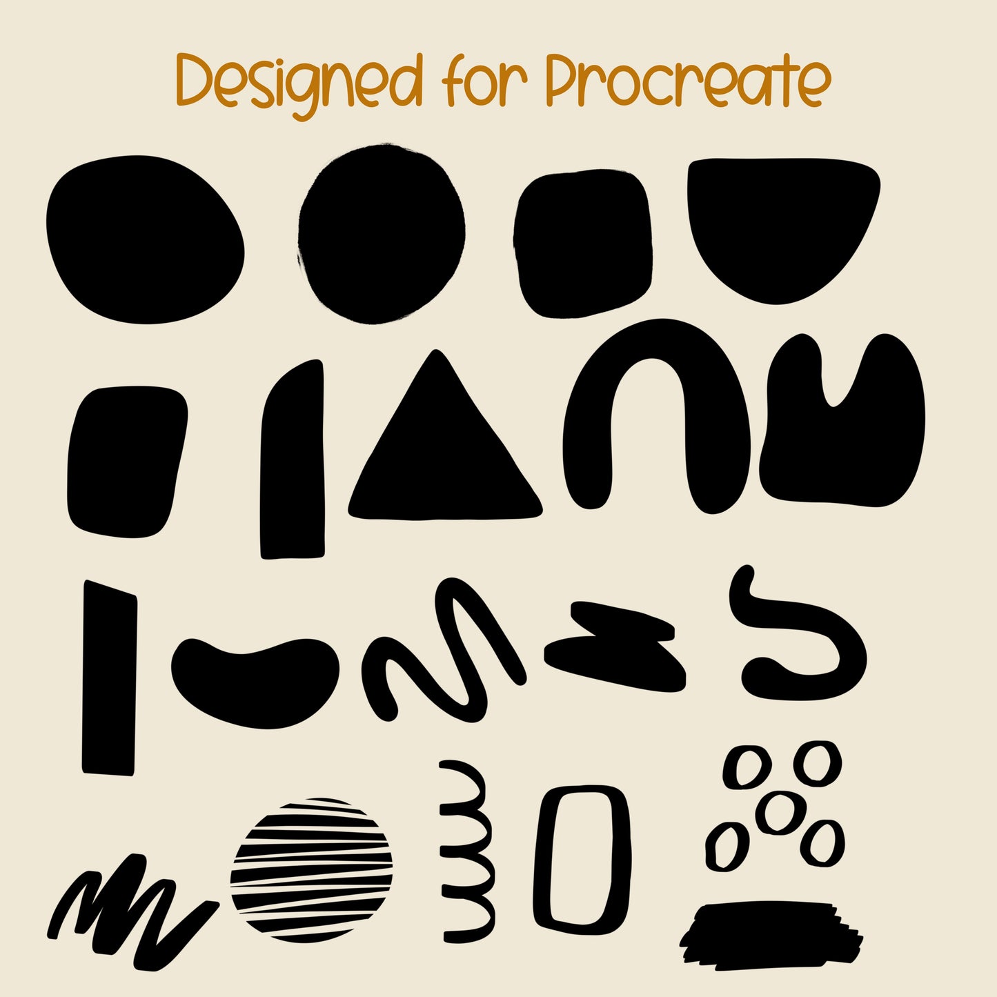 Modern Abstract Shapes Procreate Brush Set