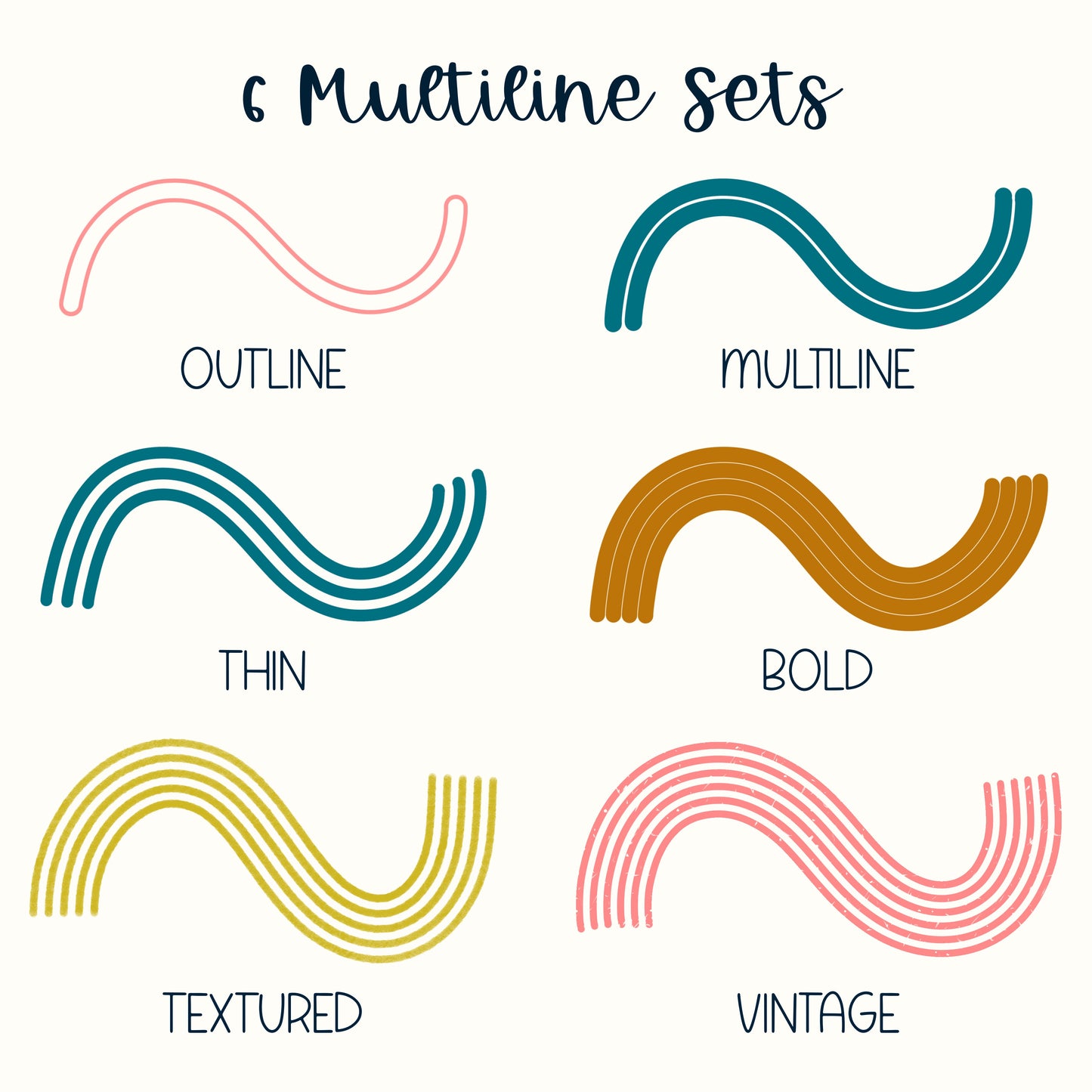 Multiline Procreate Bundle