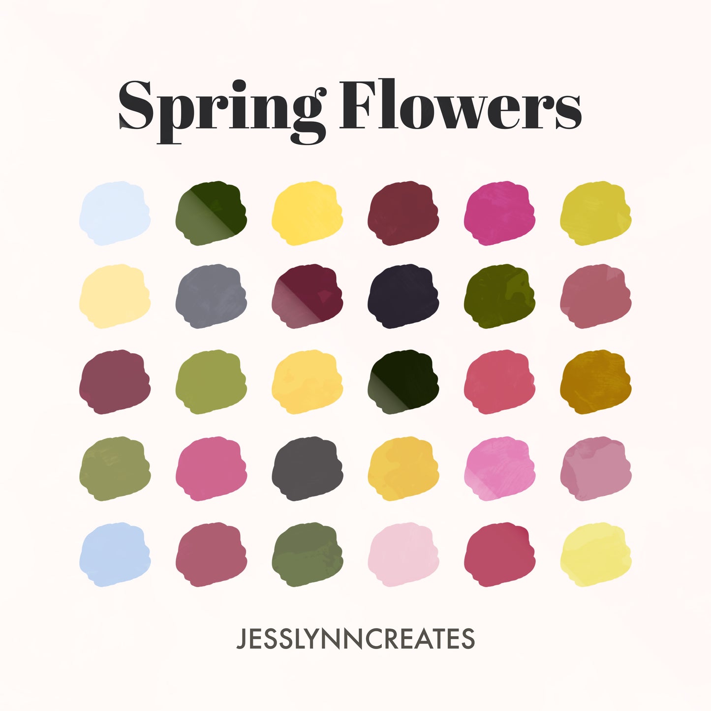 Spring Flowers Procreate Palette