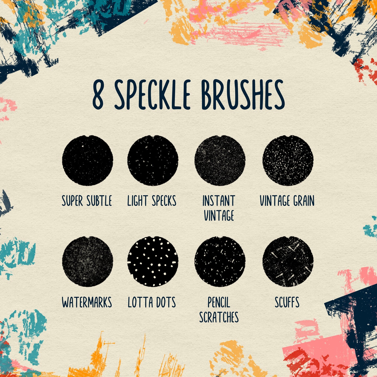 Speckle and Spatter Procreate Texture Brushes