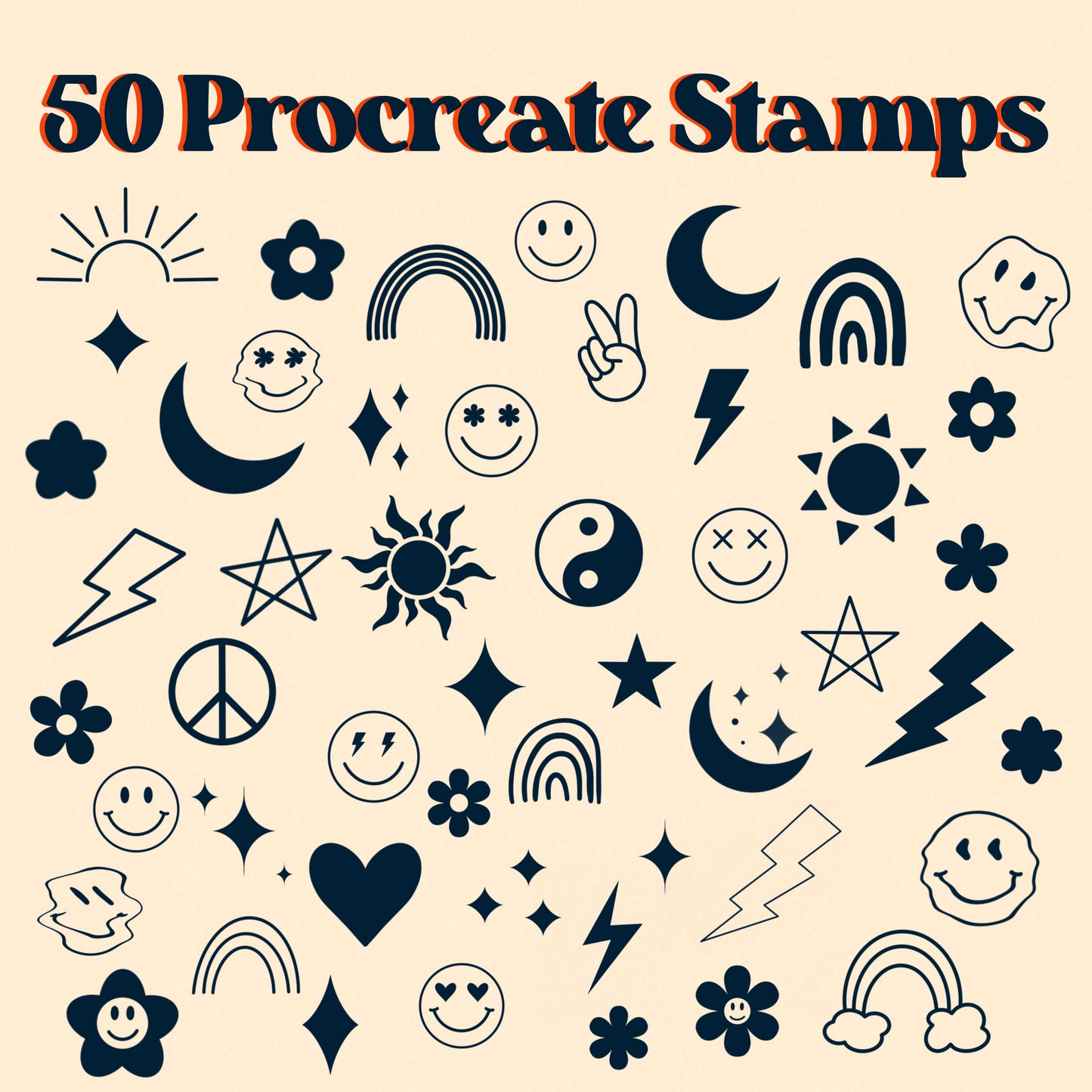 Retro Doodle Stamps