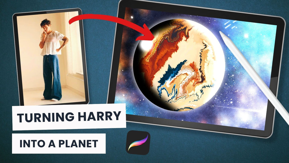 How I Turned Harry Styles into a Planet (Galaxy Painting Tutorial)