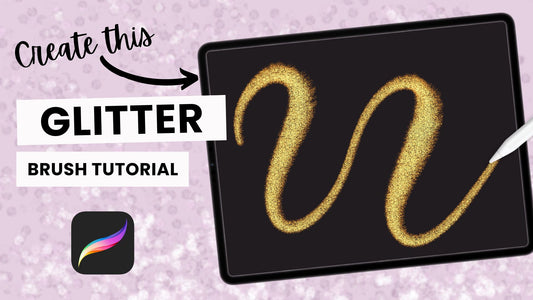 How To Create a Glitter Lettering Brush in Procreate