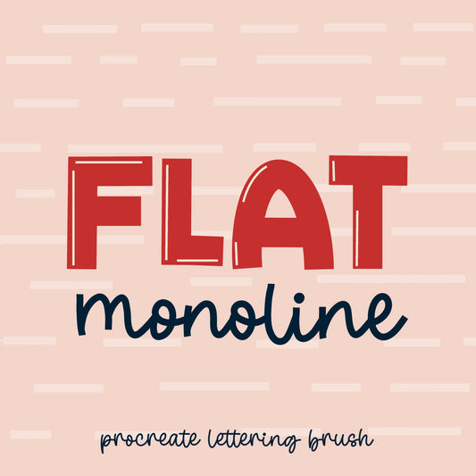 Flat Monoline Procreate Brush