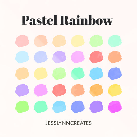 Pastel Rainbow Procreate Palette
