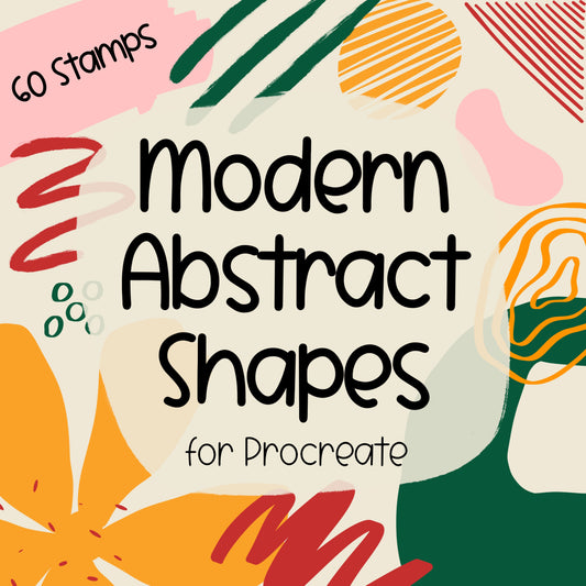 Modern Abstract Shapes Procreate Brush Set
