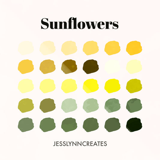 Sunflowers Procreate Palette