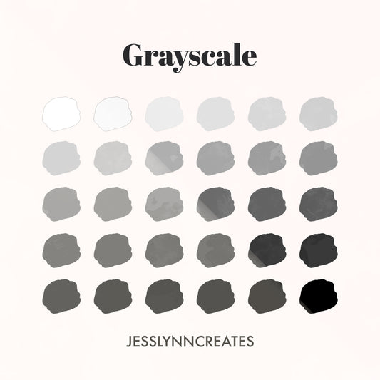Grayscale Procreate Palette