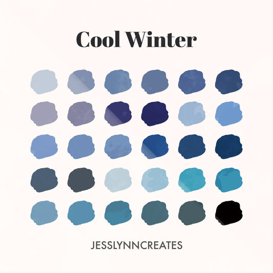 Cool Winter Procreate Palette