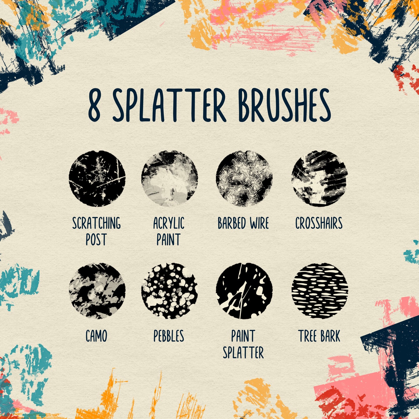 Speckle and Spatter Procreate Texture Brushes