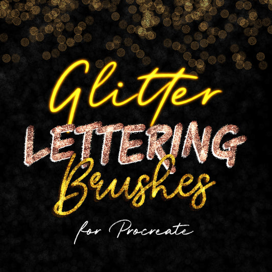 Glitter Lettering Procreate Brushes