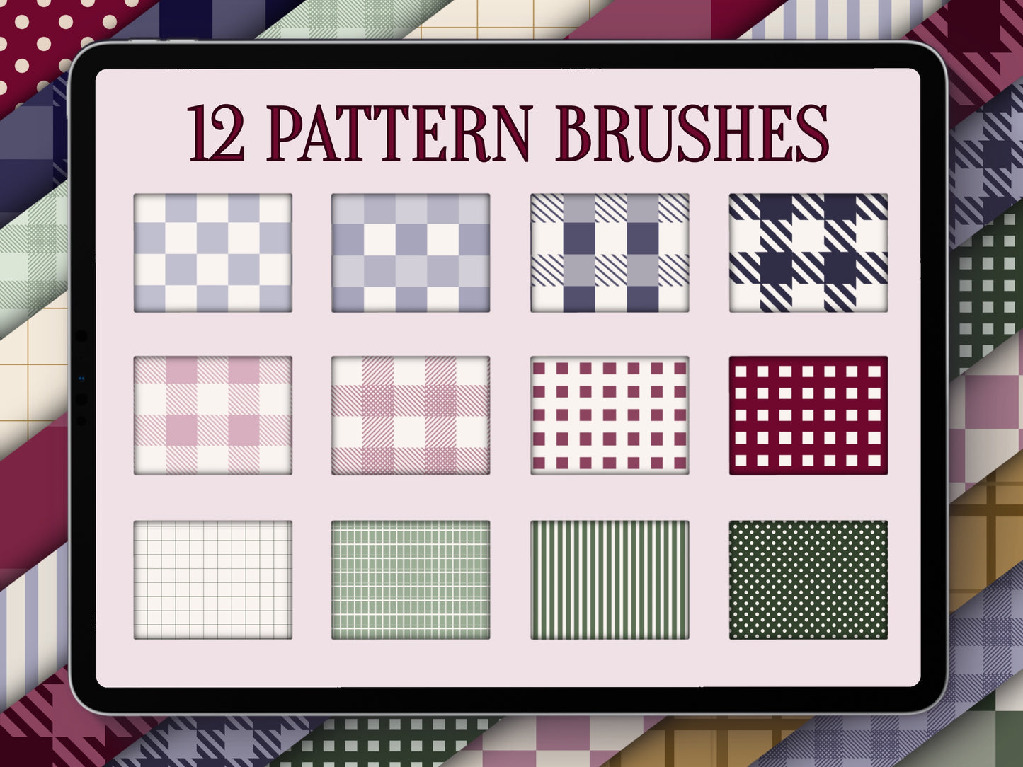 Checkered Pattern Brush Pack