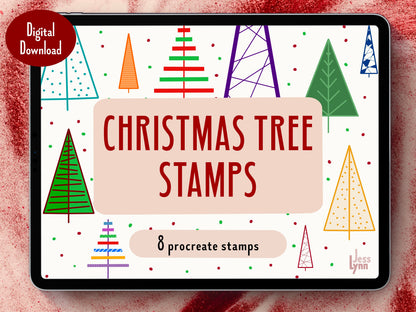 Christmas Tree Procreate Stamps